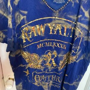 Miami Blue and Gold Graphic Tee